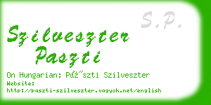 szilveszter paszti business card